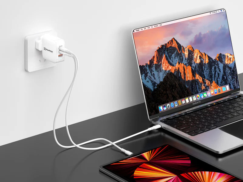 Muvtech Rapid Power 100W USB-C to USB-C Cable – Fast Charging Cable (White)