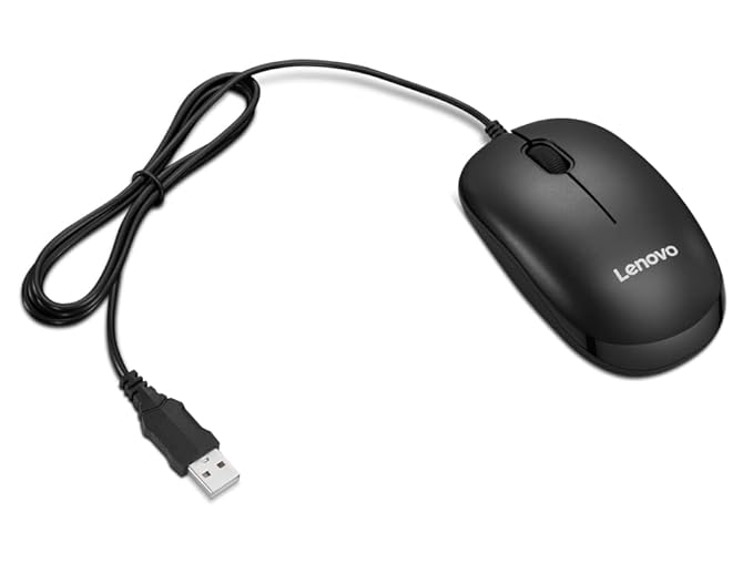 Logitech Lenovo 110 Wired USB Optical Mouse Black