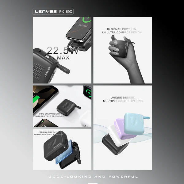 Lenyes PX169D 10000mAh 22.5W Fast Charging Power Bank