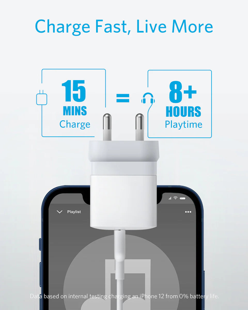 Anker PowerPort III 20W PD Charger A2631Y21 – USB-C Fast Charging Adapter