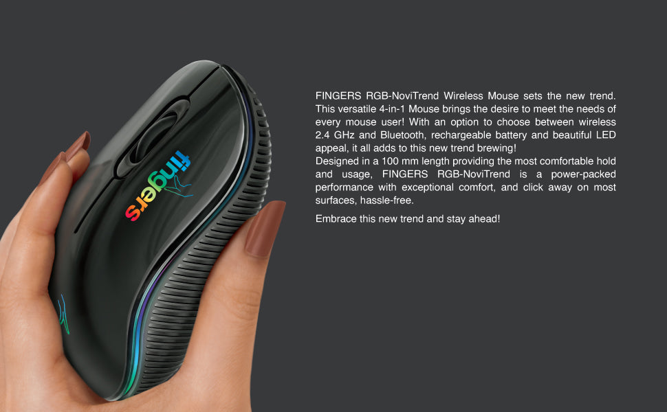 FINGERS RGB-NoviTrend Wireless Mouse