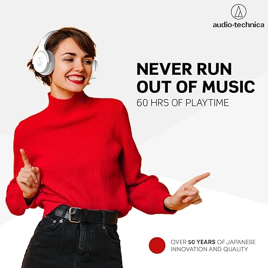 Audio-Technica ATH-S220BT Bluetooth Wireless Headphones (White)