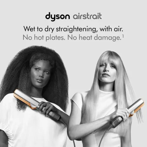 Dyson Airstrait Hair Straightener with No Heat Damage Technology, Bright Nickle & Bright Copper