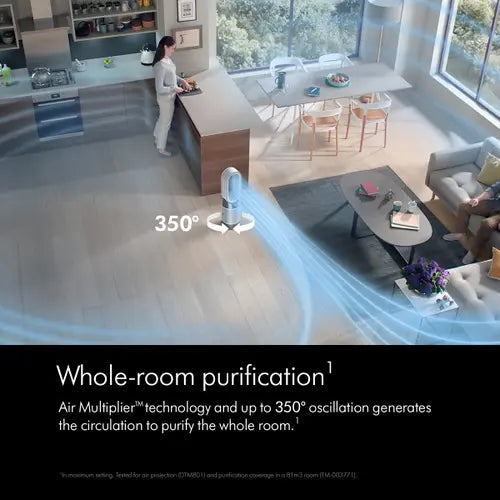 Dyson Air Purifier Hot+Cool Gen1 - HP10 with 350 Degree Oscillation | Auto Mode | Night Mode | Removes 99.95% of Particles (White/White)
