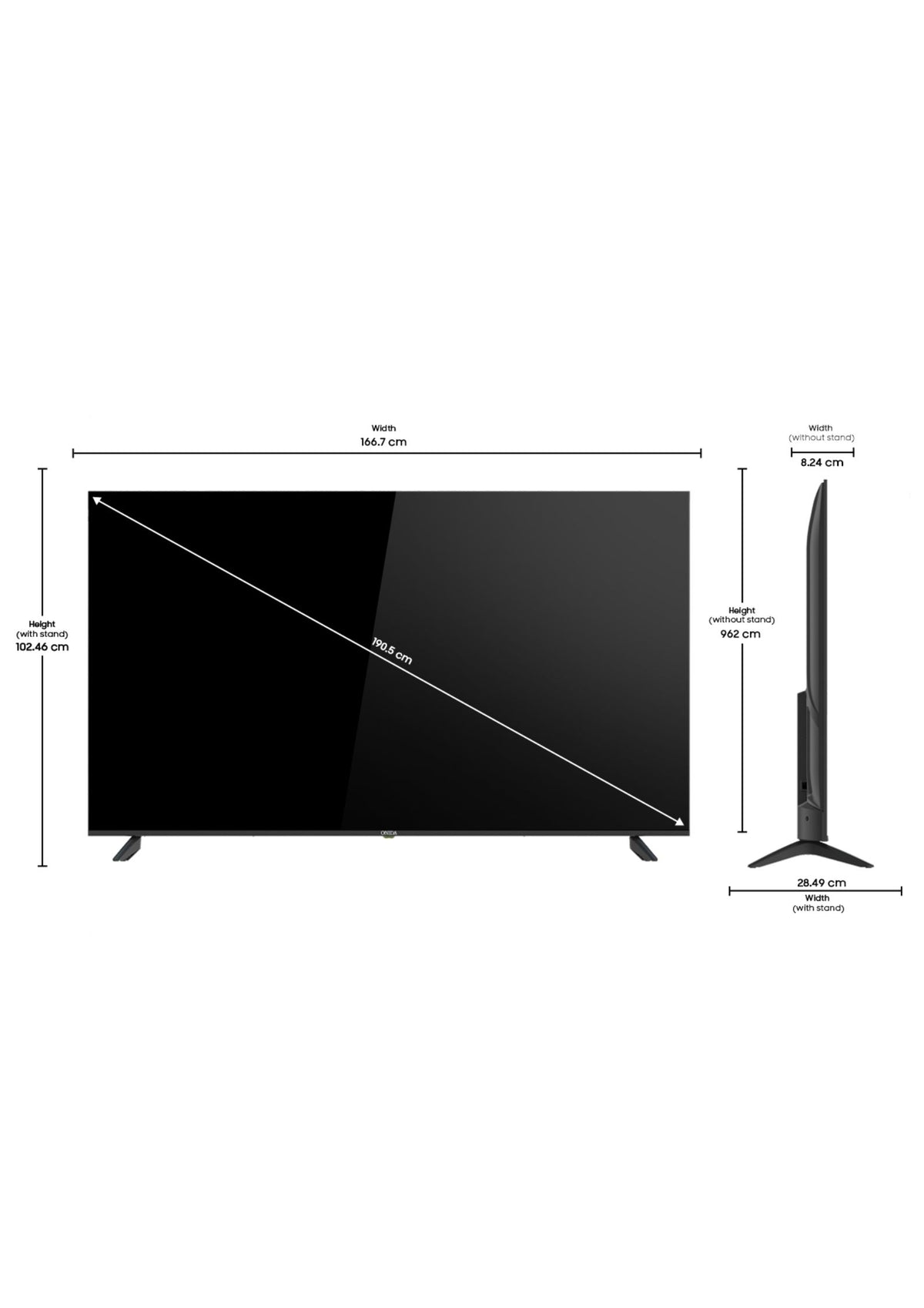 Onida 75″ 4K UHD QLED Google TV | 120Hz | Built-in Karaoke | Dolby Vision & Atmos | Q75UGI120-R