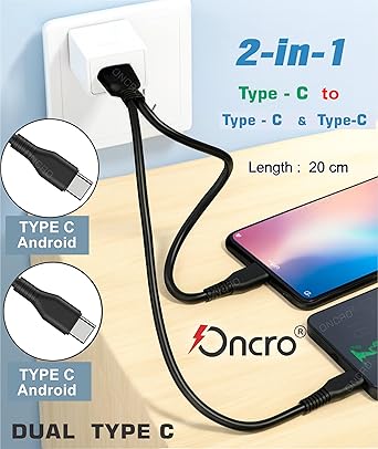 Delo USB-C to 2-in-1 Charging Cable D102