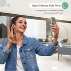 Portronics Harmonics Klip 4 Retractable Bluetooth Music & Calling Earphone with Long Playtime, Vibration Prompt (Green)