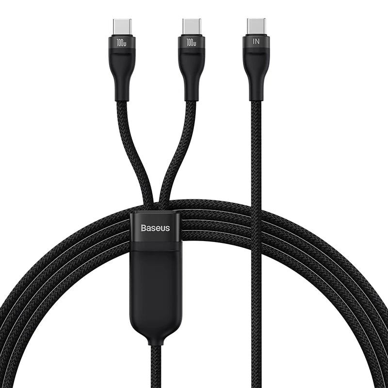 Baseus 2-in-1 100W USB-C to USB-C Cable – Fast Charging & Data Sync Cable