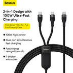 Baseus 2-in-1 100W USB-C to USB-C Cable – Fast Charging & Data Sync Cable