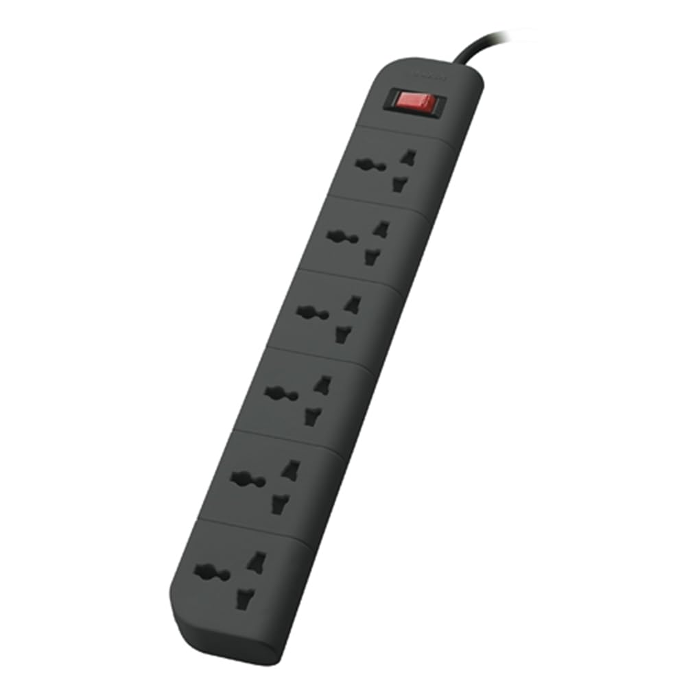 Belkin 6-Socket Extension Board with Surge Protector Universal Socket (2-Meter)