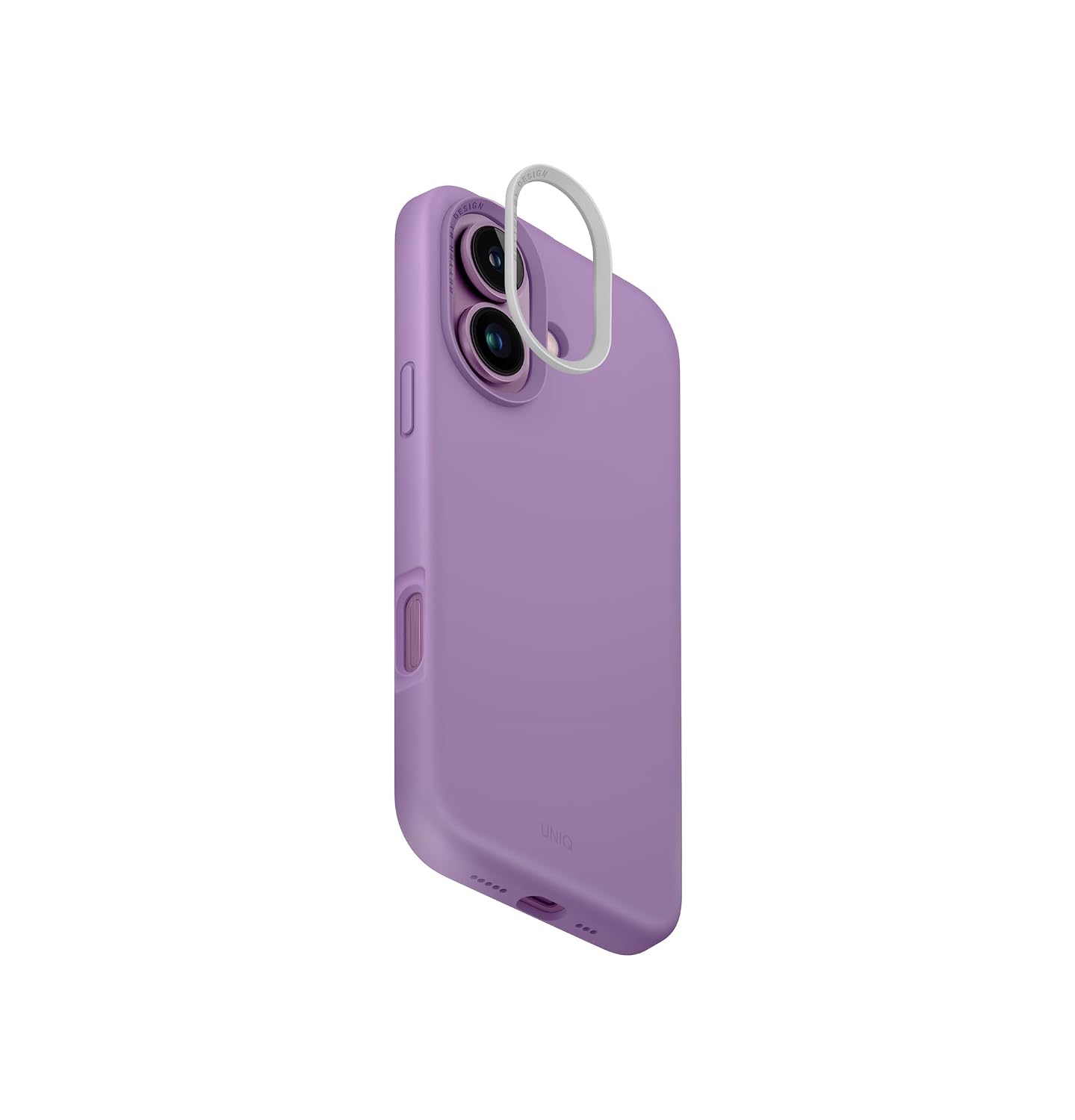 UNIQ LINO HUE Phone Case Compatible with Hybrid iPhone 16 (2024) 6.1, MAGCLICK Charging (Grape Pink)