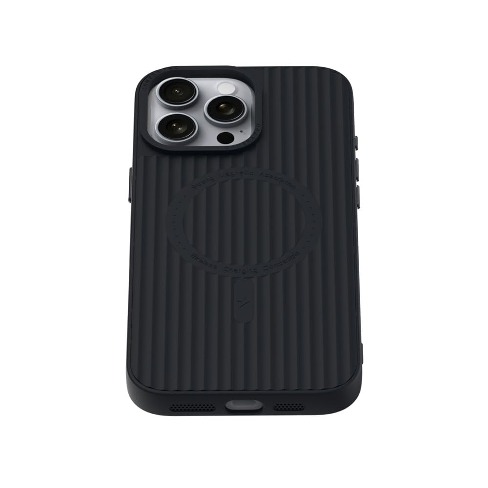 Stuffcool Rims Silicone case for iPhone 16 Plus, Magsafe | Black