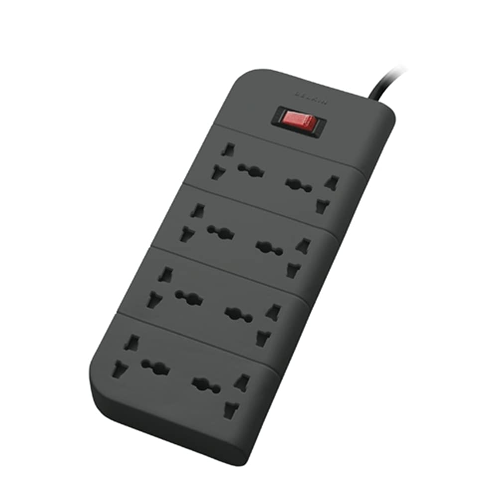 Belkin 8-Socket Extension Board with Surge Protector Universal Socket (2-Meter)