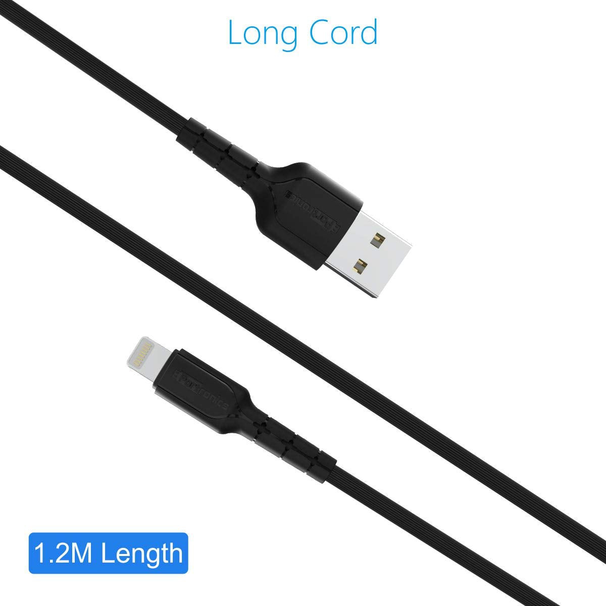 Portronics POR-168 Konnect Star Charge & Sync Function 1.2M Cable(Black)