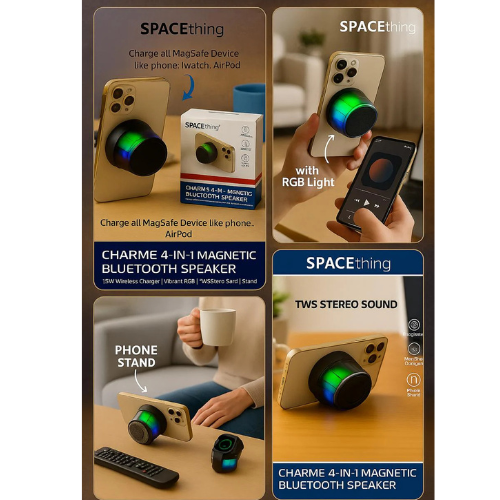 Spacething Charme 4-in-1 Magnetic Bluetooth Speaker