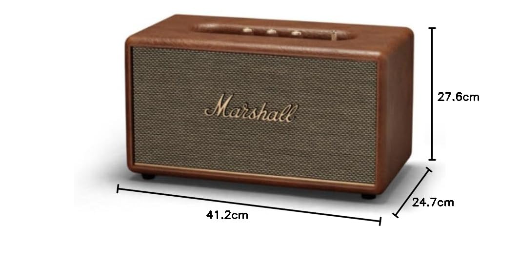 Marshall Stanmore III Wired Connectivity Home Speaker with Bluetooth 5.2 & RCA or 3.5mm Input - Brown