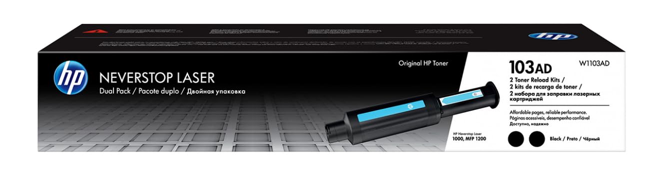 HP 103AD Dual Pack Black Original Neverstop Laser Toner Reload Kit