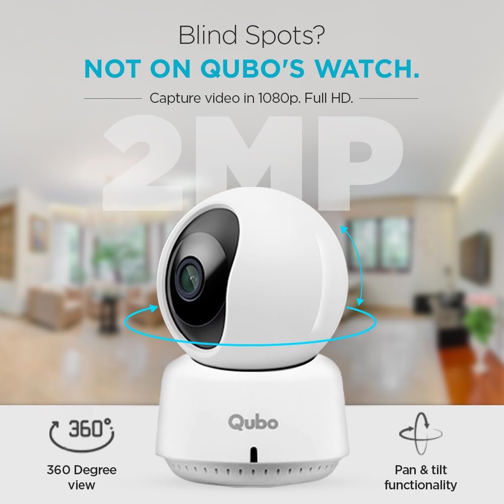 Qubo Smart 360°2MP Wi-Fi Security Camera by Hero Group