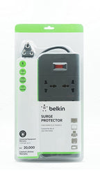 Belkin 8-Socket Extension Board with Surge Protector Universal Socket (2-Meter)