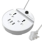 Portronics Power Bun Extension Board with 2 Universal Sockets & 3 USB Ports