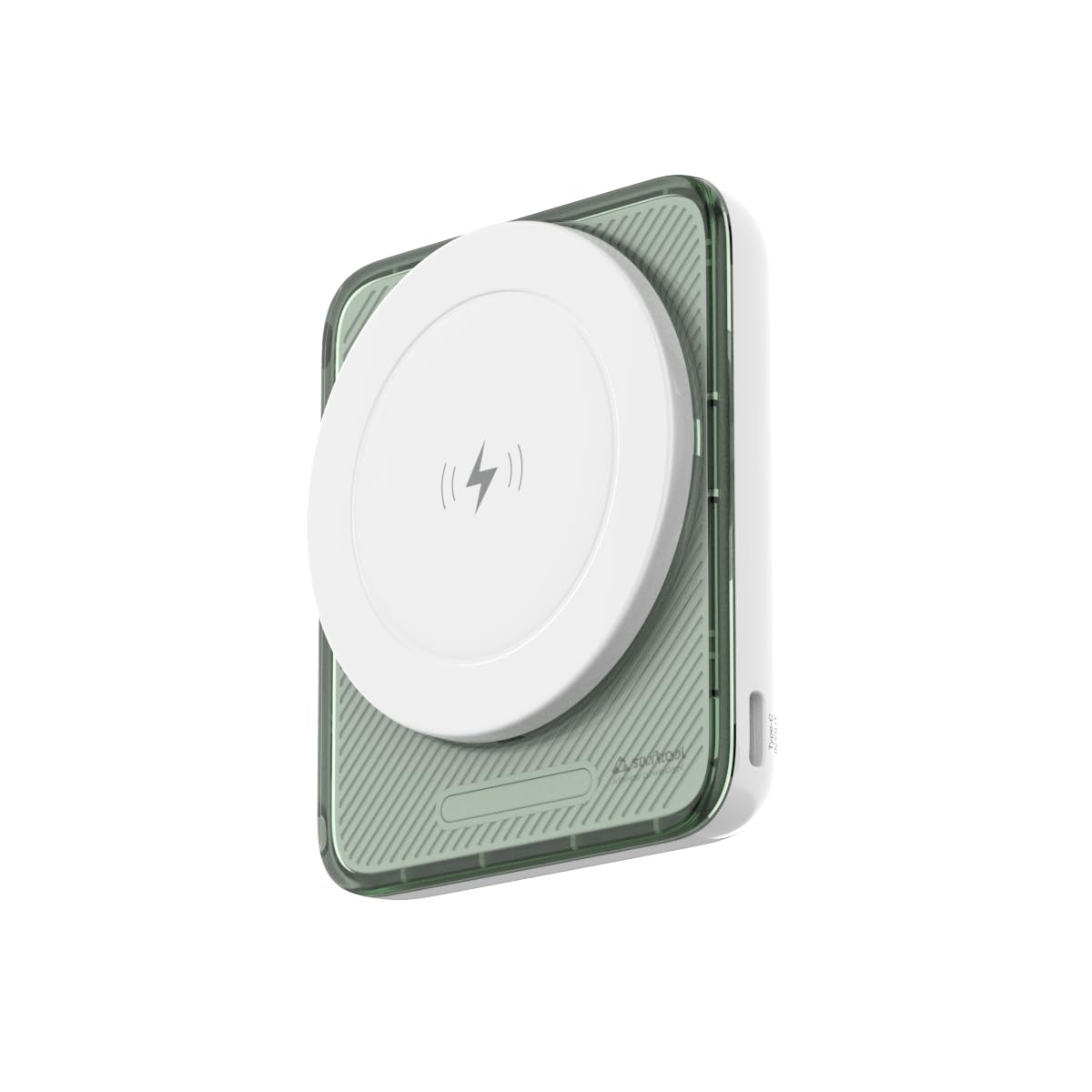 Stuffcool Lucid 15W Smallest Magnetic Wireless Powerbank 5000Mah Battery Capacity  (Glossy White)