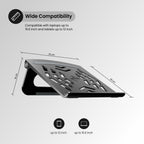 Portronics My Buddy Hexa 5 Laptop Stand with Foldable & Ventilated Design (Laptop Cooling Pad)