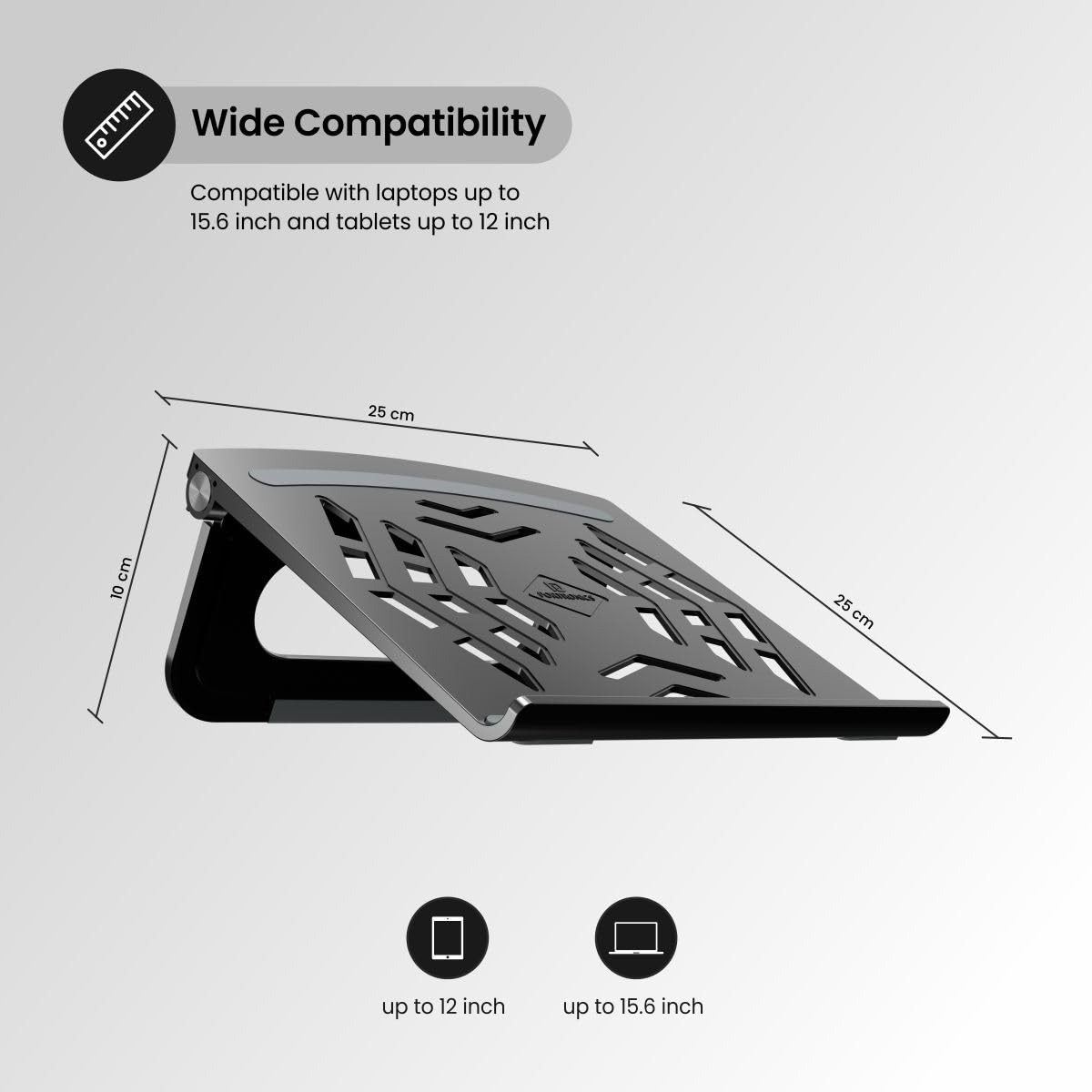 Portronics My Buddy Hexa 5 Laptop Stand with Foldable & Ventilated Design (Laptop Cooling Pad)