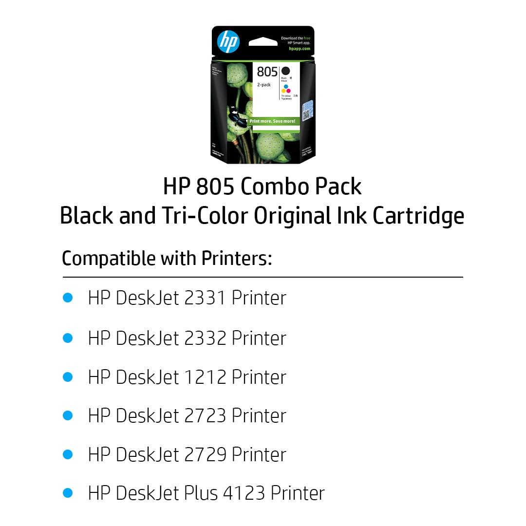 HP 805 Color/Black Ink Cartridge Combo 2-Pack