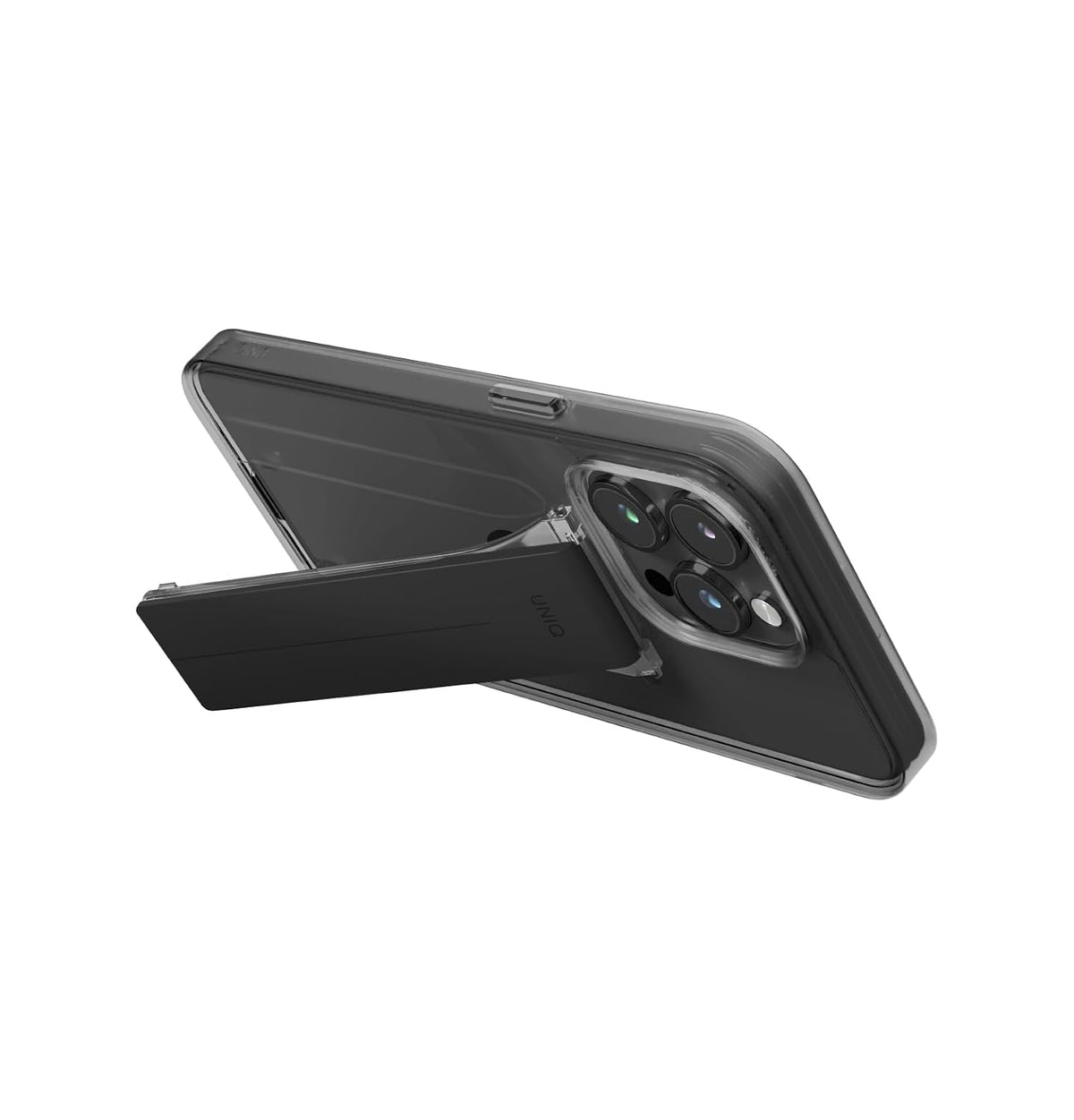 UNIQ Heldro Mount + Phone Case Compatible with iPhone 15 Pro (Smoke)