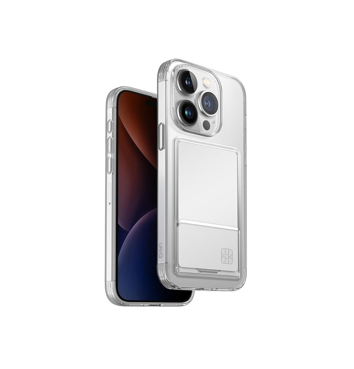 UNIQ Air Fender ID Phone Case Compatible with iPhone 15 Pro (CrystalClear)