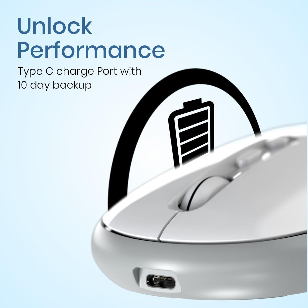 Portronics Toad II Bluetooth Mouse, with Bluetooth 5.0 & 2.4 Ghz Dual Wireless Connectivity
