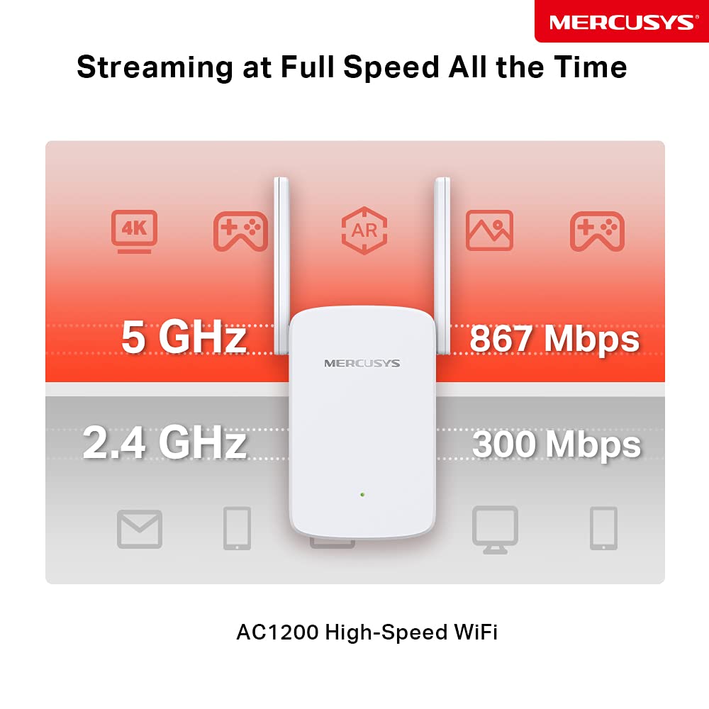 MERCUSYS AC1200 Dual Band Wi-Fi Range Extender (ME30)