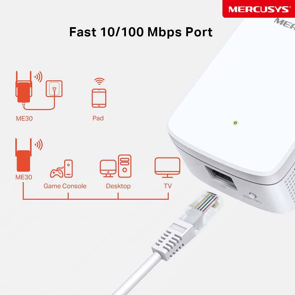 MERCUSYS AC1200 Dual Band Wi-Fi Range Extender (ME30)