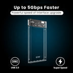 EVM 2.5" SATA SSD Casing USB 3.0 - Transparent Case Cover