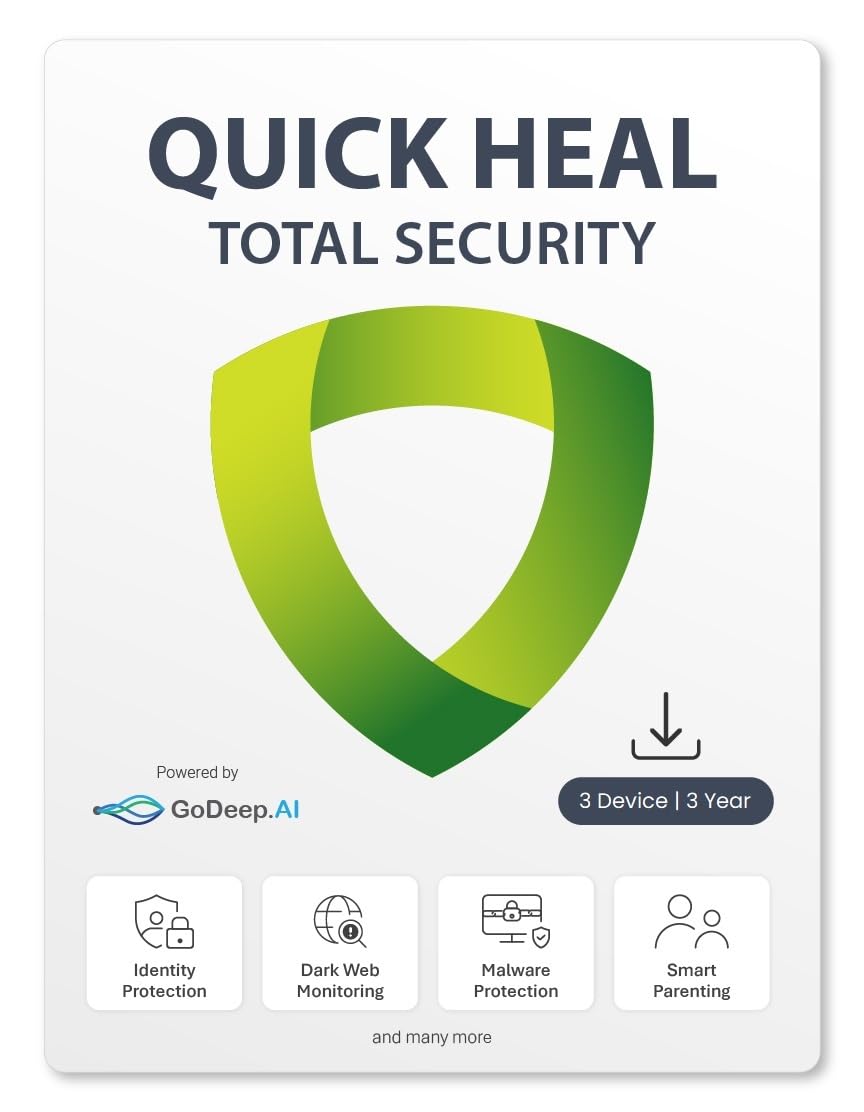 Quick Heal | Total Security Latest Version | 3 User | 3 Years