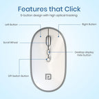 Portronics Toad II Bluetooth Mouse, with Bluetooth 5.0 & 2.4 Ghz Dual Wireless Connectivity