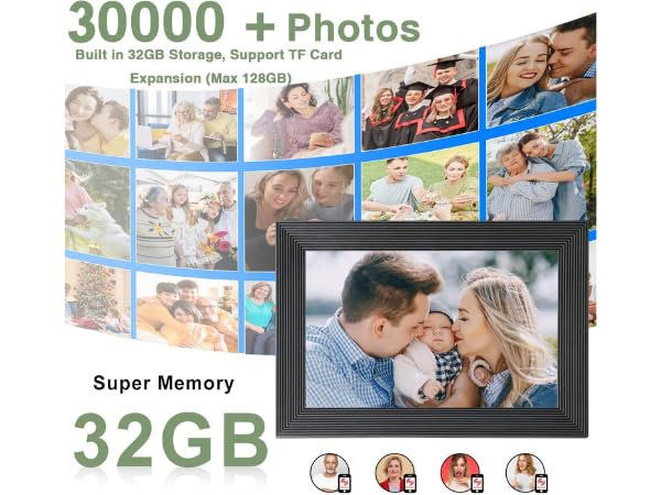 Frameo 10.1 Inch Digital Picture Frames Smart WiFi Digital Photo Frame