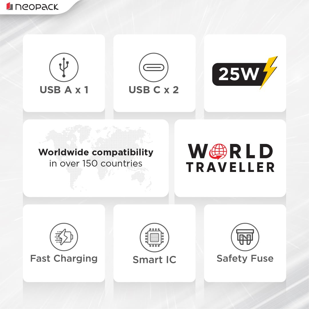 Neopack World Traveller Plus Adapter 25W
