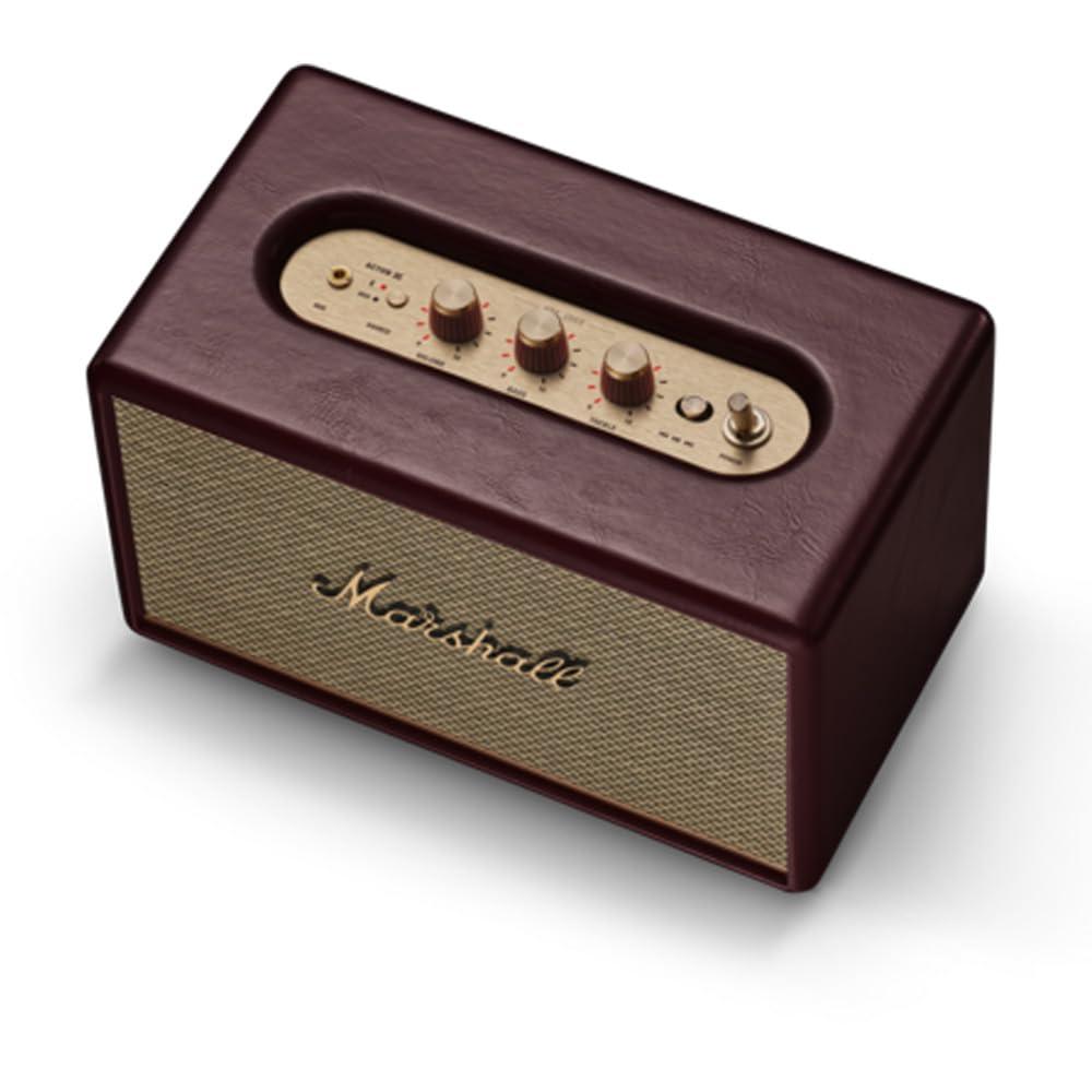 Marshall Acton III 60 W Bluetooth Powered Home Speaker, Burgundy