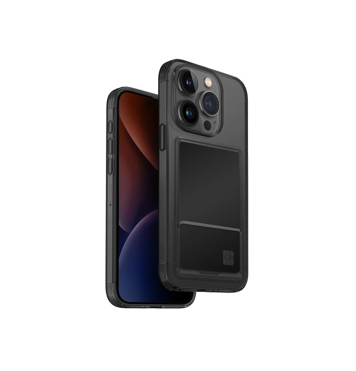 UNIQ Air Fender ID Phone Case Compatible with iPhone 15 Pro (FrostSmoke)