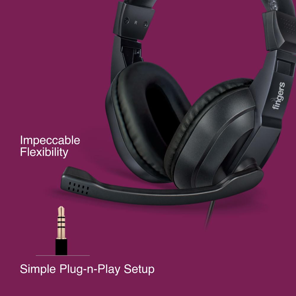FINGERS S10 Wired On-Ear Headphone with Adjustable Mic