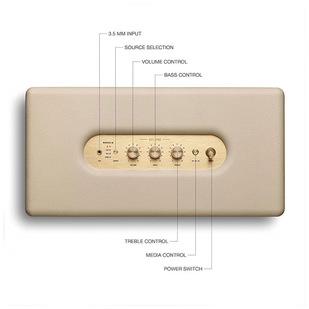 Marshall Woburn III Wired Connectivity Home Speaker with HDMI - Cream