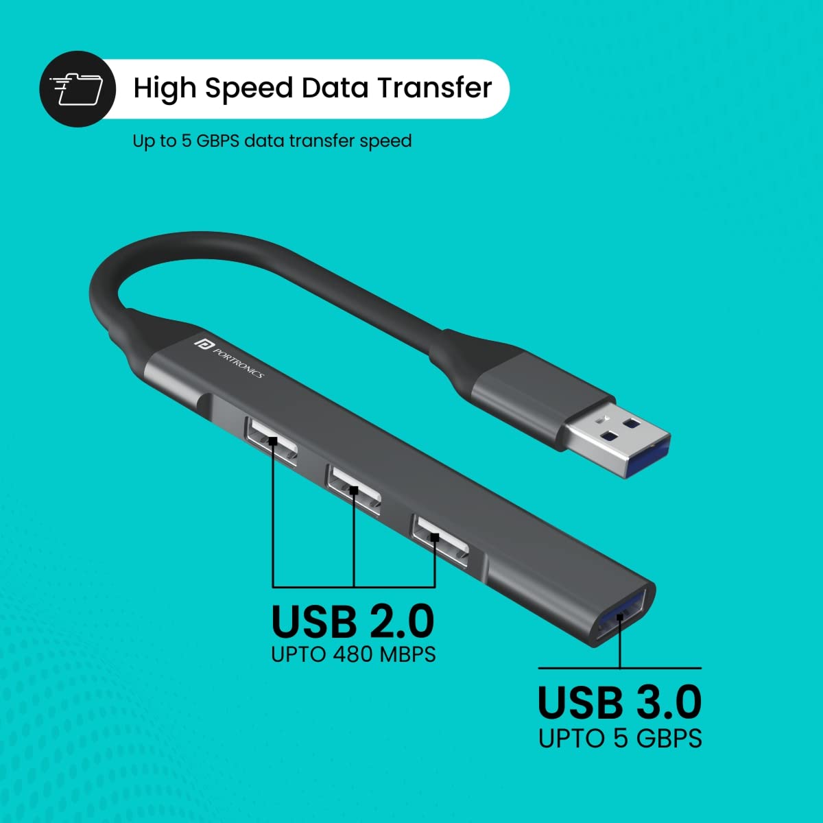 Portronics Mport 31 USB Hub Dock (4-in-1)