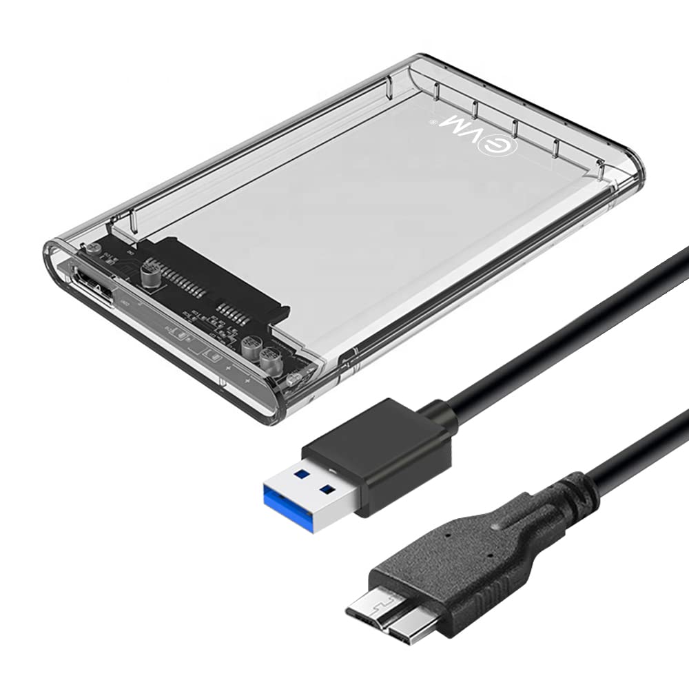 EVM 2.5" SATA SSD Casing USB 3.0 - Transparent Case Cover