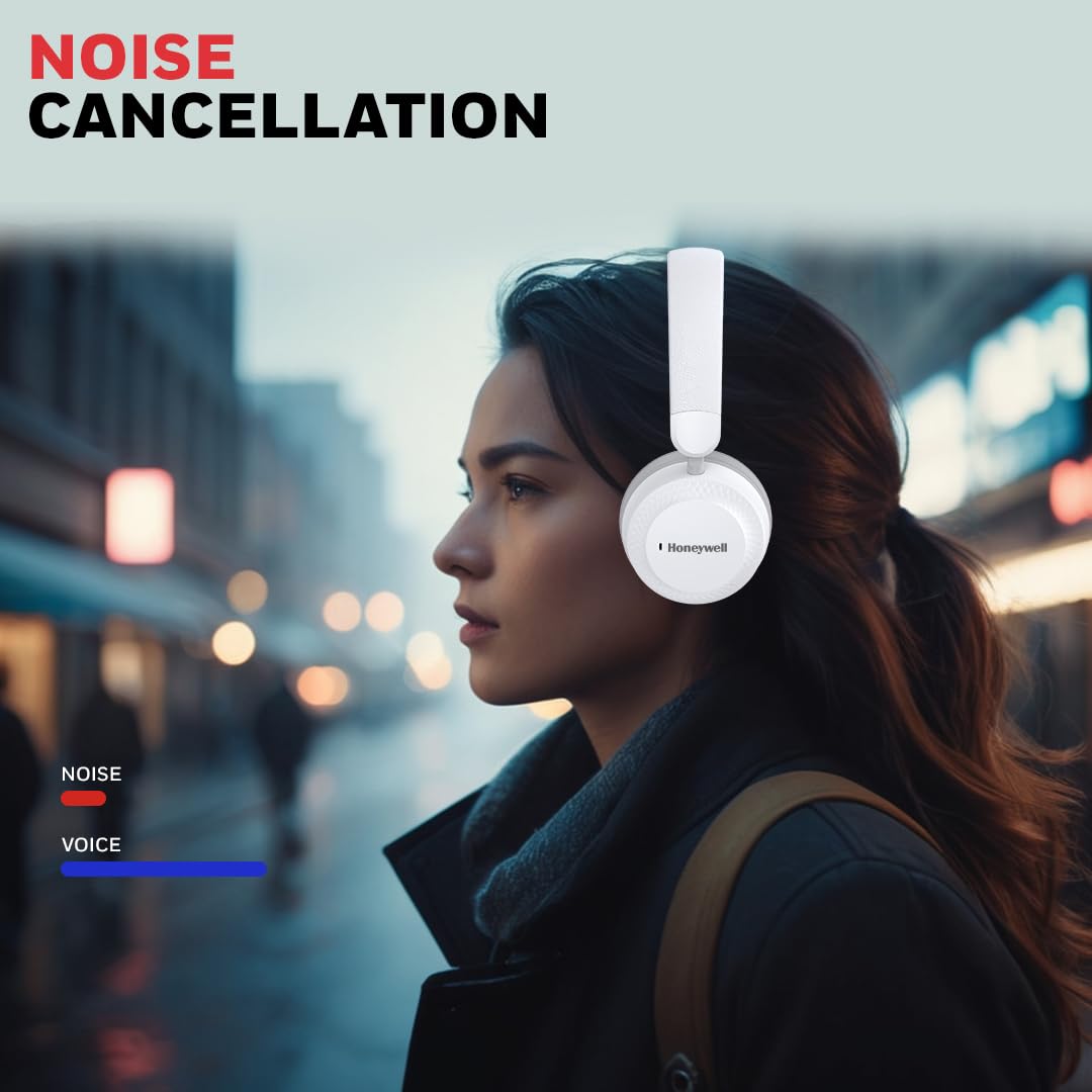 Honeywell Moxie V20 Bluetooth 5.4 Wireless On-Ear Headphones with Mic