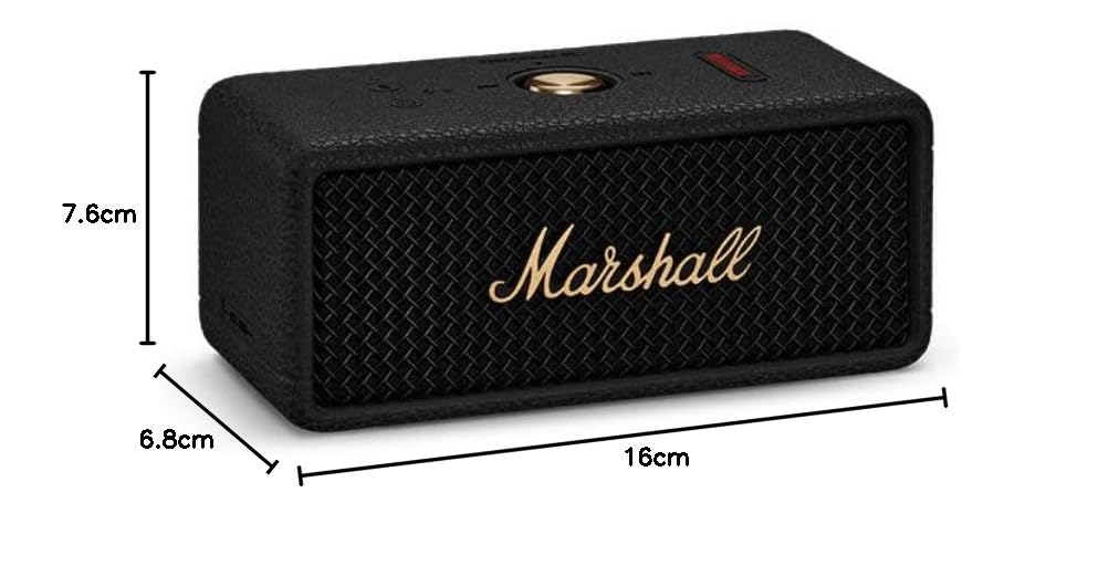 Marshall Emberton III Compact Portable Bluetooth Speaker - Black