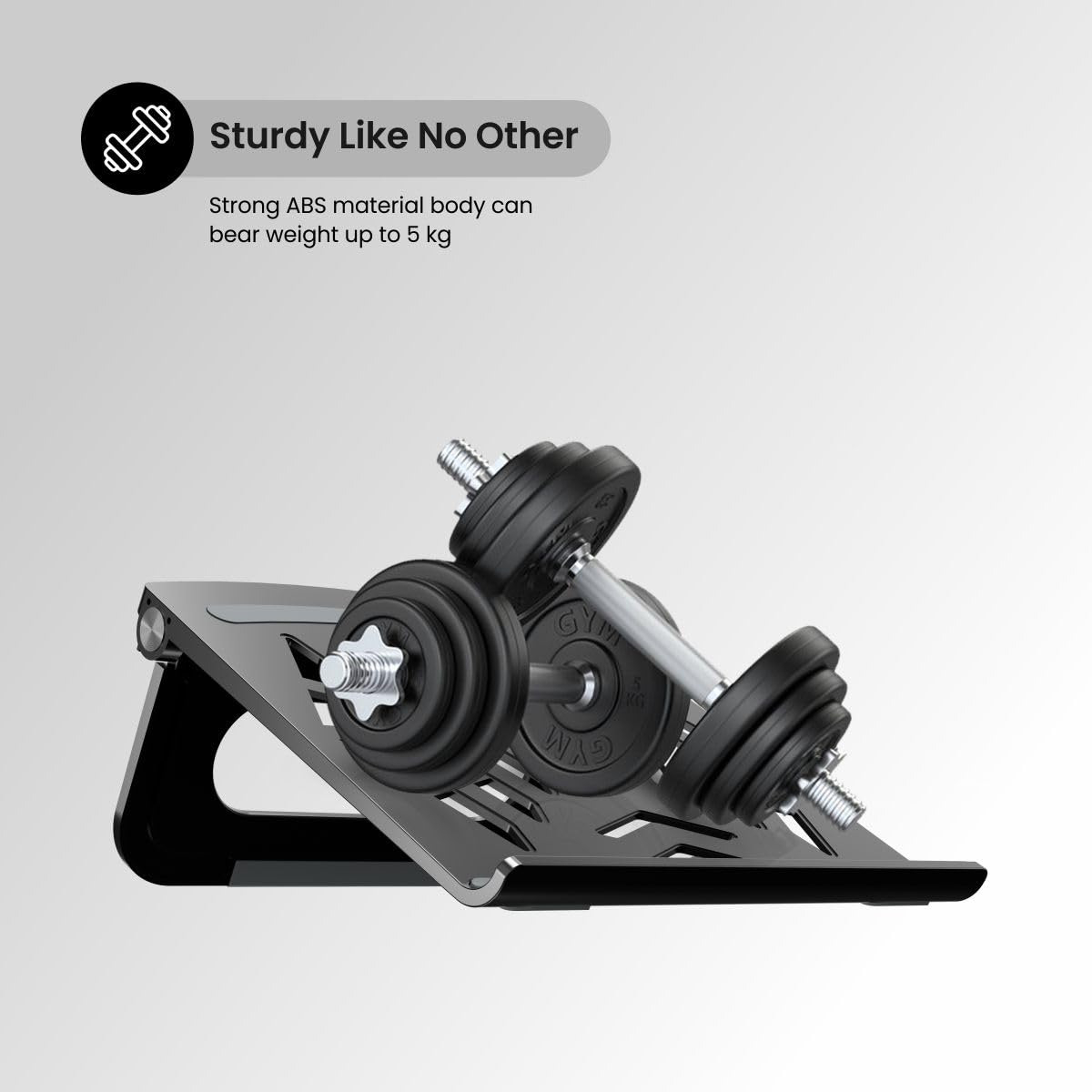 Portronics My Buddy Hexa 5 Laptop Stand with Foldable & Ventilated Design (Laptop Cooling Pad)
