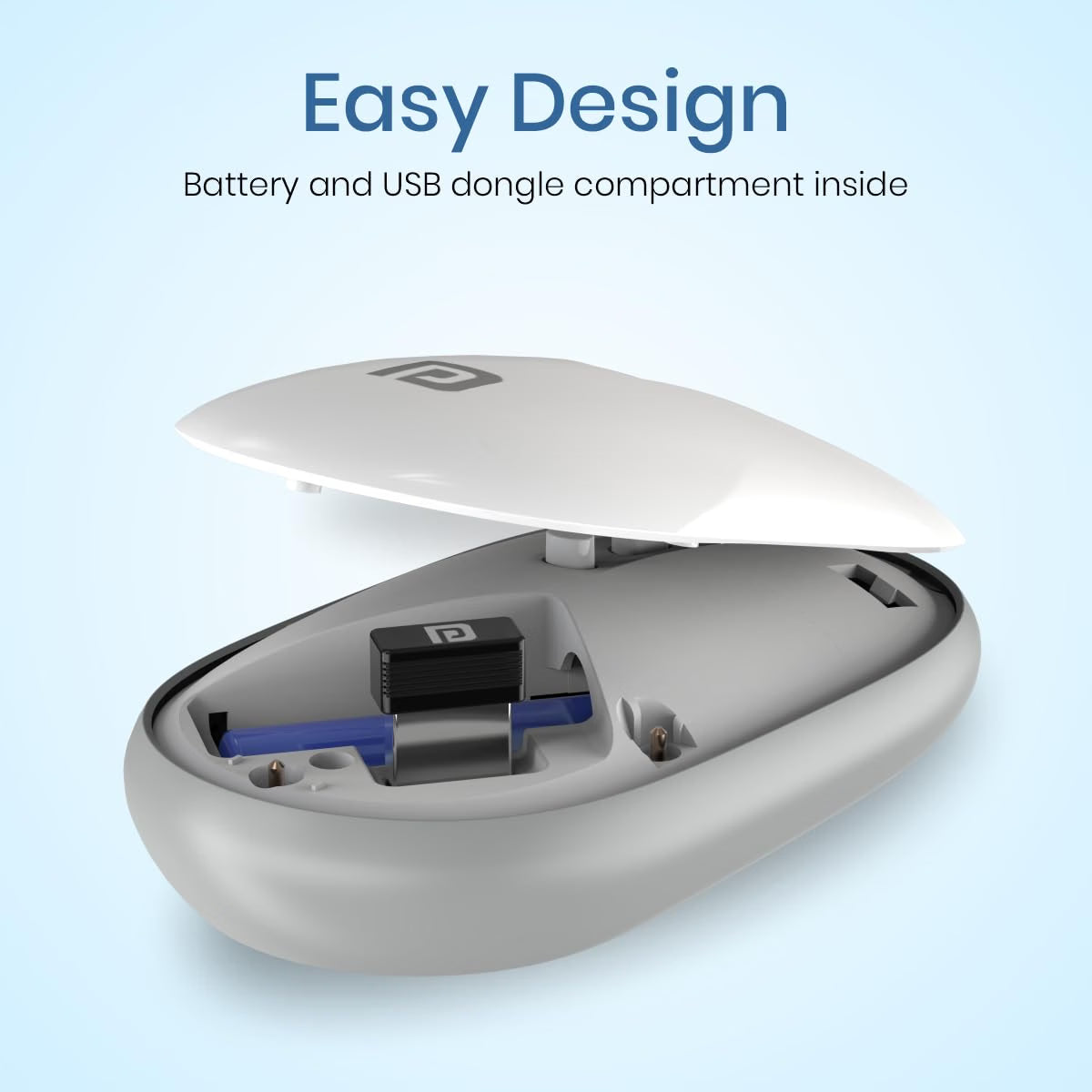 Portronics Toad II Bluetooth Mouse, with Bluetooth 5.0 & 2.4 Ghz Dual Wireless Connectivity