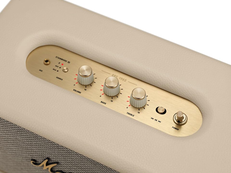 Marshall Stanmore III Wired Connectivity Home Speaker with Bluetooth  -Cream