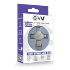 EVM 256GB 4-in-1 OTG Flash Drive | USB 3.0 100MB/s | Type-C Type-A Lightning Micro USB | Pendrive for iPhone Android Laptop | 10 Year Warranty (EVM4D/256G)